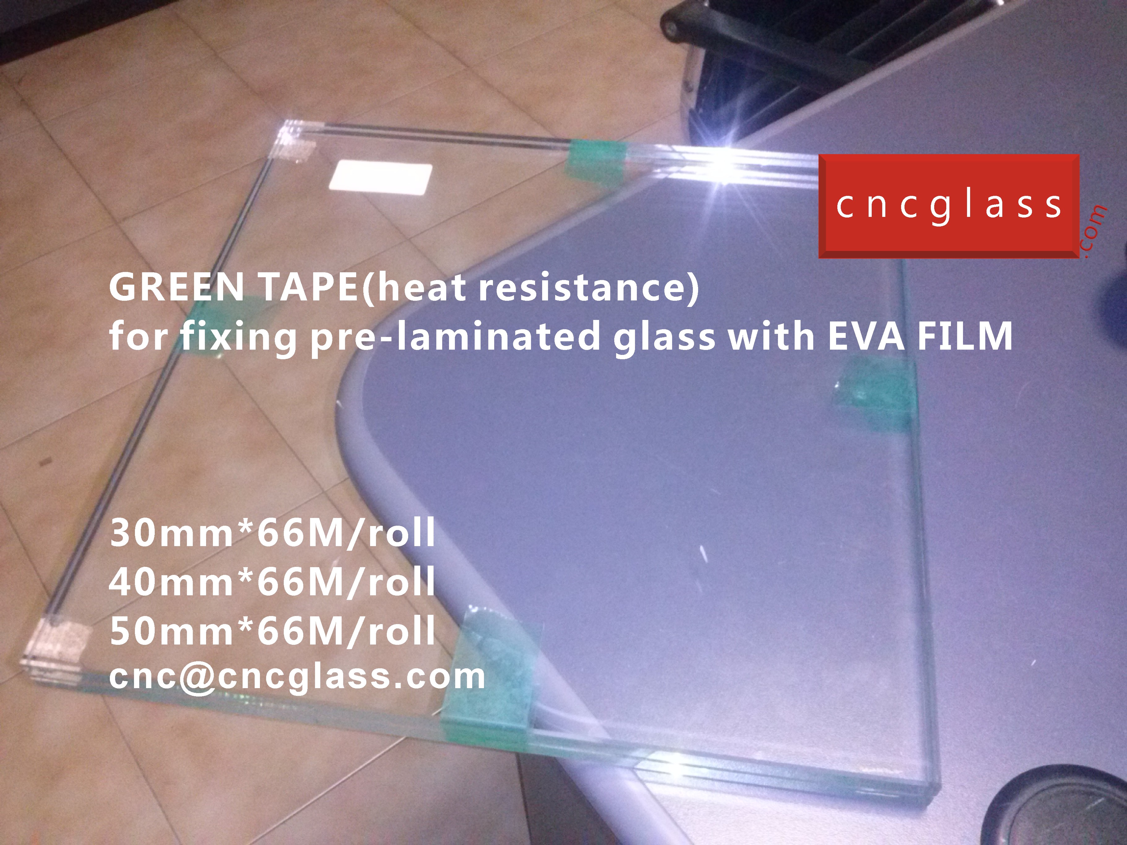 04 HOW TO USE GREEN TAPE(HEAT RESISTANCE) IN EVA FILM GLASS LAMINATING