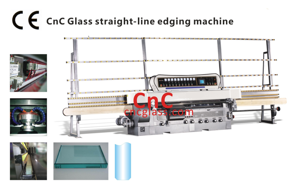 Glass straight-line edging machine