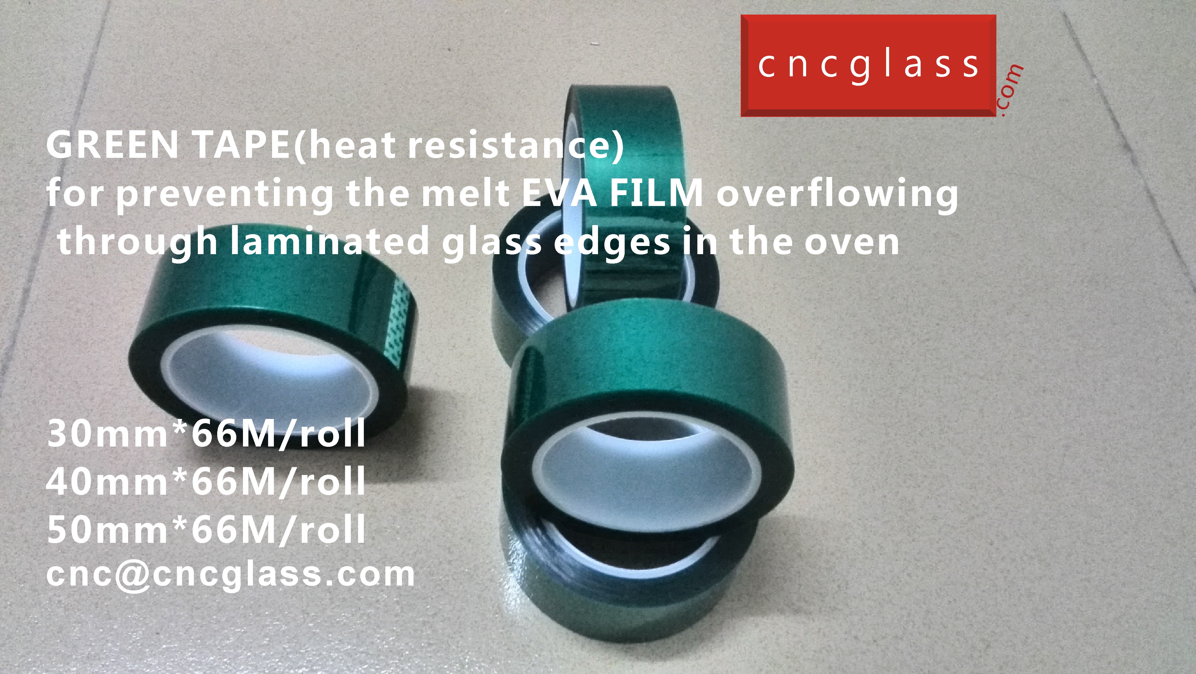 05 HOW TO USE GREEN TAPE(HEAT RESISTANCE) IN EVA FILM GLASS LAMINATING GLAZING