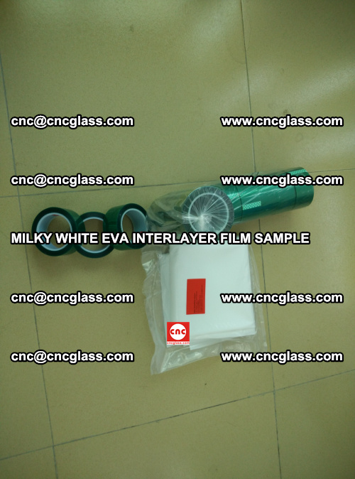 EVA FILM SAMPLE, MILKY WHITE, FOR SAFETY GLAZING, EVAVISION (10)