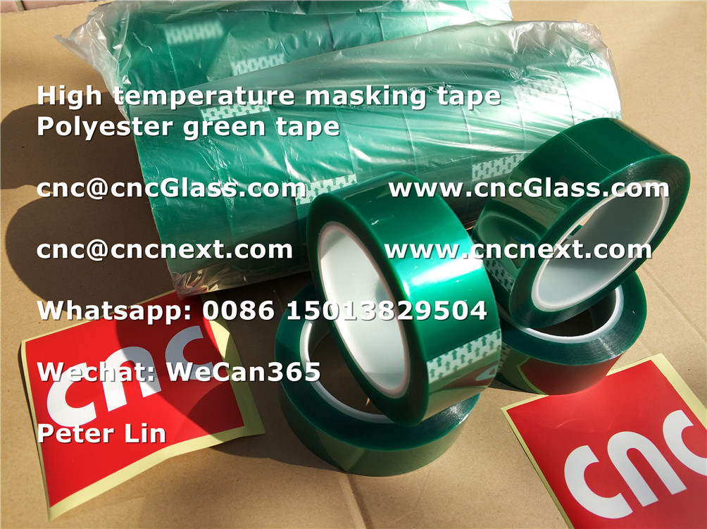 PCB Insulation Etc High Temperature Tape 20mm Width 33M Length Green PET High Temperature Heat Resistant Tape For Masking 5PCS 